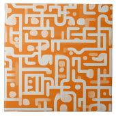 Carreau Motif de vague d'abricot doré (Devant)