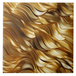 Carreau Motif de vague dorée