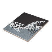 Carreau Motif de vague traditionnel japonais (Côté)