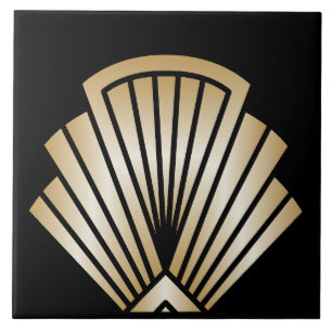 Carreau Motif de ventilateur Art Déco de luxe