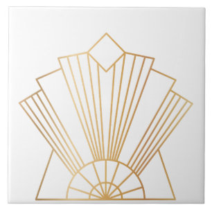 Carreau Motif de ventilateur Art Déco de luxe
