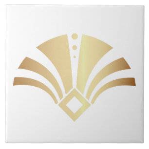 Carreau Motif de ventilateur Art Déco de luxe