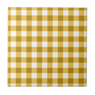 Carreau Motif De Vérification En vichy Jaune Et Blanc