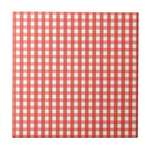 Carreau Motif de vérification En vichy rouge (Devant)