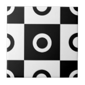 Carreau Motif de vérification noir et blanc (Devant)