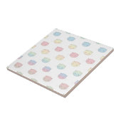 Carreau Motif de visages de chatons pastel mignons (Côté)