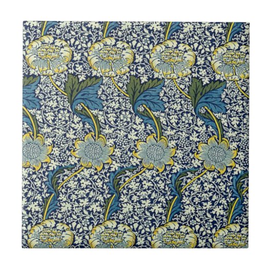 Carreau Motif de William Morris Kennet (bleu) (Devant)