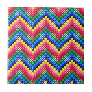 Carreau Motif de zigzag coloré