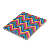 Carreau Motif de zigzag coloré (Côté)