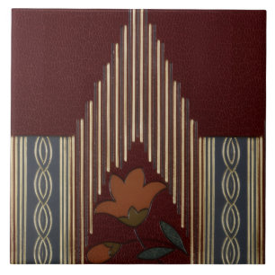 Carreau Motif Décor Avec Fleur Et Flèche