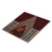 Carreau Motif Décor Avec Fleur Et Flèche (Côté)