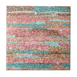 Carreau Motif décoratif aux coups de pinceau pastel modern