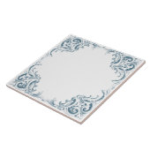 Carreau Motif décoratif bleu méditerranéen (Côté)