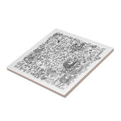 Carreau Motif décoratif Fun Black and White Birds (Côté)