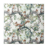 Carreau Motif d'écureuils mignons (Devant)