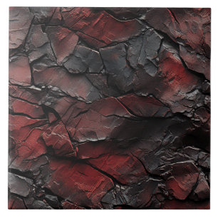 Carreau Motif d'effet d'ardoise rouge et noir