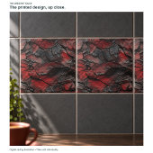 Carreau Motif d'effet d'ardoise rouge et noir