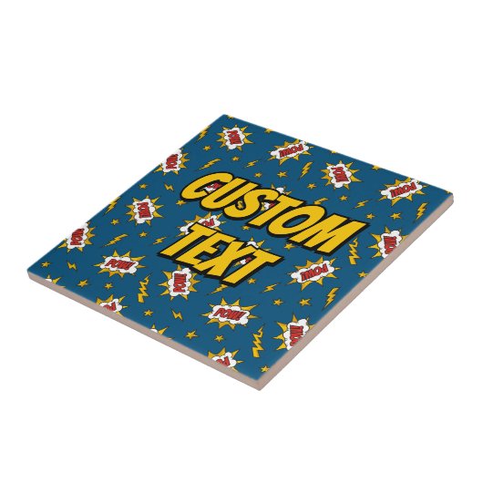 Carreau Motif d'effet sonore de bande dessinée (Côté)