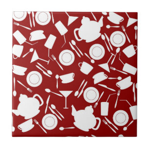 Carreau Motif d'éléments de cuisine