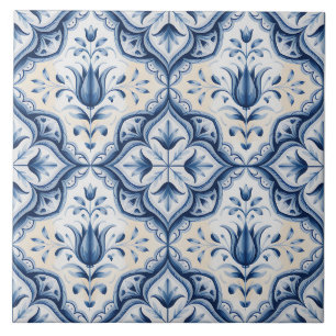 Carreau Motif Delft Bleu Hollandais