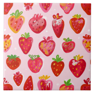 Carreau Motif Délice de Fraises