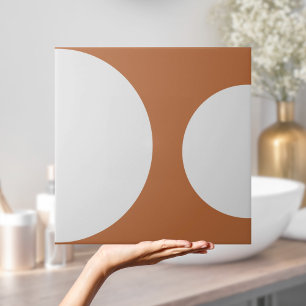 Carreau Motif demi-cercle moderne en terre cuite géométriq