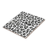 Carreau Motif d'empreinte de léopard de noir d'aluminium (Côté)