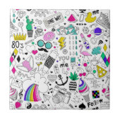 Carreau Motif des années 80 de couleur mignonne (Devant)