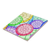 Carreau Motif des cercles Abstraits colorés (Côté)