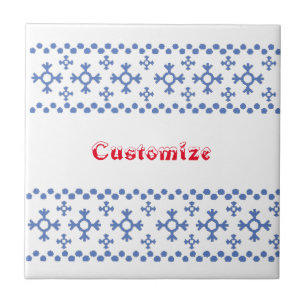 Carreau Motif des flocons de neige bleu Cute Thunder_Cove