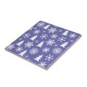 Carreau Motif des flocons de neige et des pins (Côté)