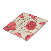 Carreau Motif des Poppies rétro (Côté)