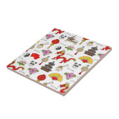 Carreau Motif des symboles chinois (Côté)