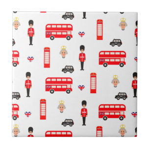 Carreau Motif des symboles d'Angleterre