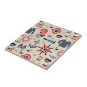 Carreau Motif d'espèce marine (Côté)