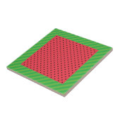 Carreau Motif d'été rose et vert pastèque (Côté)