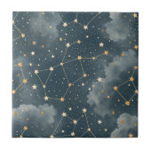 Carreau Motif d'étoile de constellation céleste (5) (Devant)