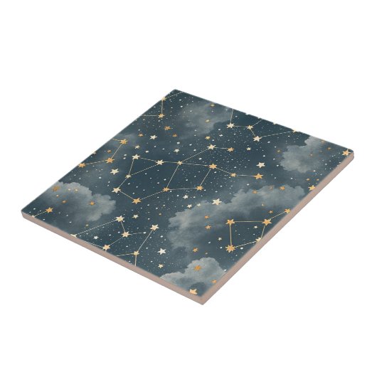 Carreau Motif d'étoile de constellation céleste (5) (Côté)