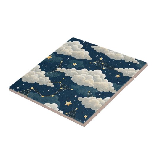 Carreau Motif d'étoile de constellation céleste (6) (Côté)