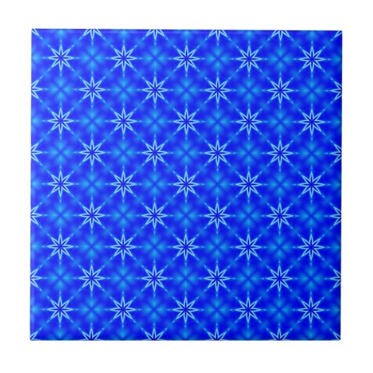 Carreau Motif d'étoiles bleues (Devant)