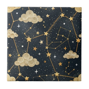 Carreau Motif d'étoiles de constellation céleste (2)