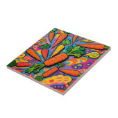 Carreau Motif d'explosion de carotte colorée (Côté)