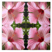 Carreau Motif d'Hibiscus rose (Devant)