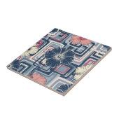 Carreau Motif d'Hibiscus Tropical Côtier (10) (Côté)