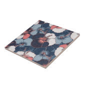 Carreau Motif d'Hibiscus Tropical Côtier (14) (Côté)