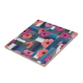 Carreau Motif d'Hibiscus Tropical Côtier (9) (Côté)
