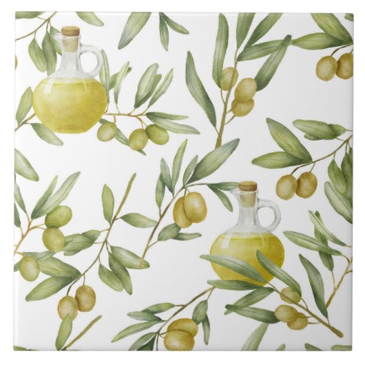Carreau Motif d'huile d'olive rustique (Devant)