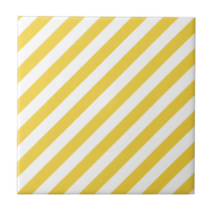Carreau Motif diagonal jaune et blanc de rayures