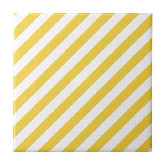 Carreau Motif diagonal jaune et blanc de rayures (Devant)