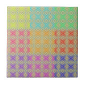 Carreau Motif diamant alternatif aux couleurs de l'arc-en- (Devant)